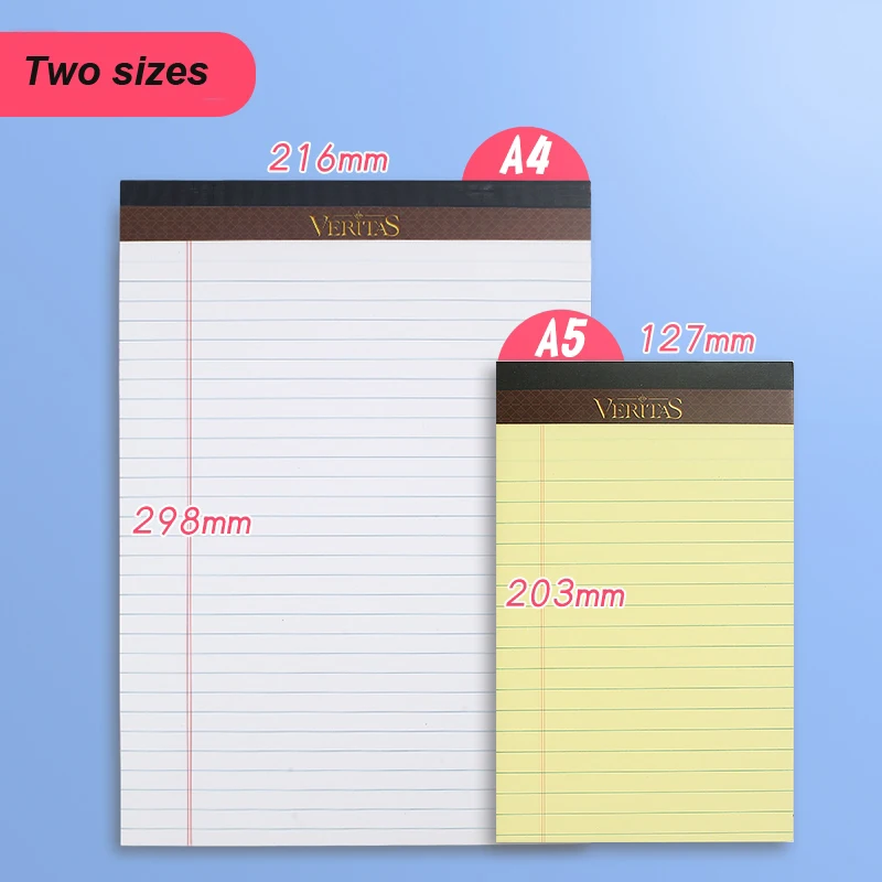 Basics Legal/Wide Ruled 8-1/2 by 11-3/4 Legal Pad Custom Notepad Printed With Logo Notepad Tear Per Page