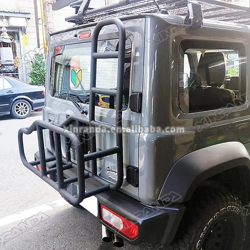 Jimny Sierra JB74 Rear Tail Back Ladder Storage Rack Spare Wheel Rack 3 in 1 Steel Cargo Ladder For Suzuki Jimny JB64 2024 2023