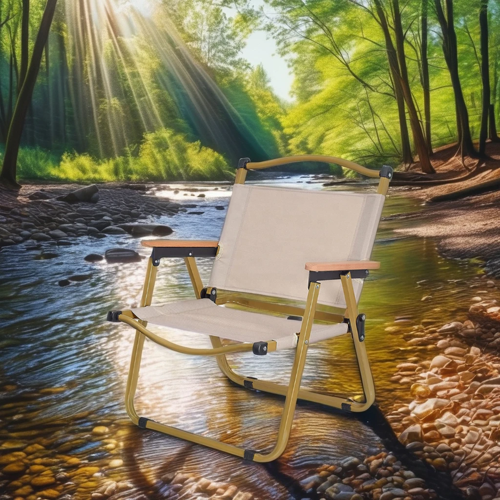 Comfortable Folding Aluminum and Moon Chair for Outdoor Camping Fishing Garden Beach with Customizable Logo