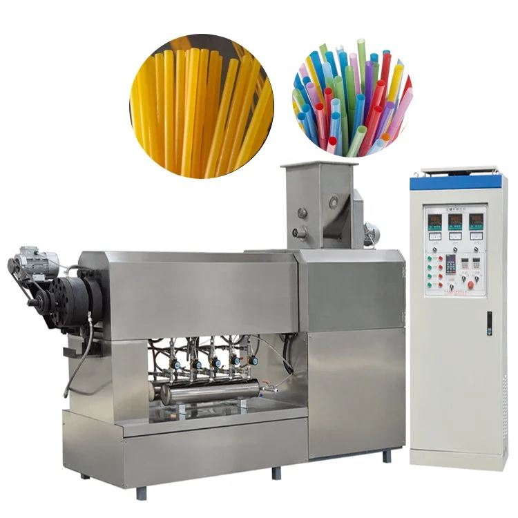 Высококачественная промышленная машина для производства съедобной рисовой соломы Автоматическая производственная линия маниоки/риса/макаронных изделий