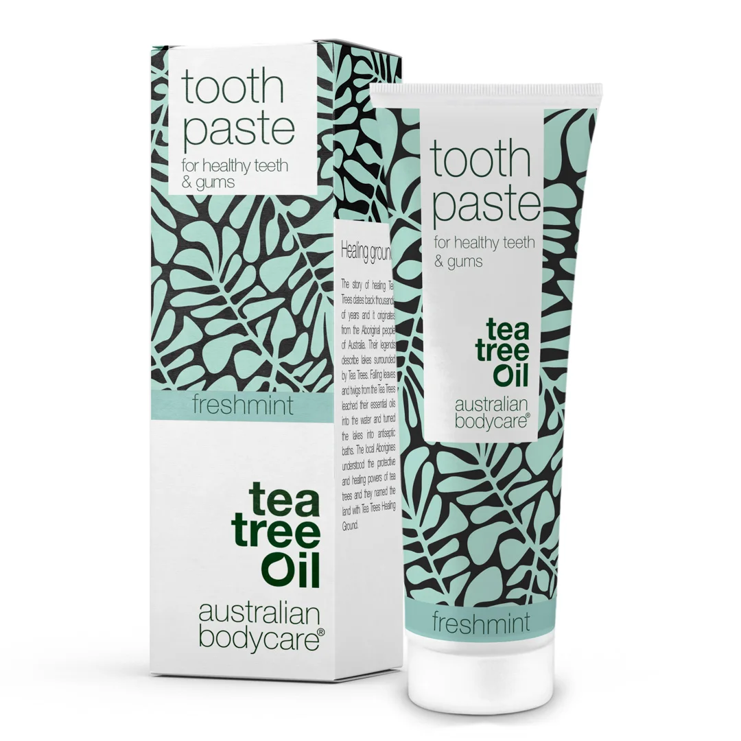 Tea Tree Oil & Mint Tooth Paste tube 75 ml for healthy teeth and gums . Great for gingivitis and oral thrush
