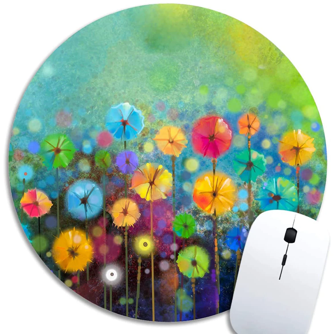 
custom round mouse pad circular mouse pad with design non-slip rubber base mouse pad mat 