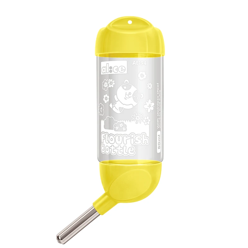 [Readyship] Small Pet Drinking Bottle Alice Flourish Bottle 80ml Pet Drinking Bottles For Hamsters-Support wholesalers OEM/ODM