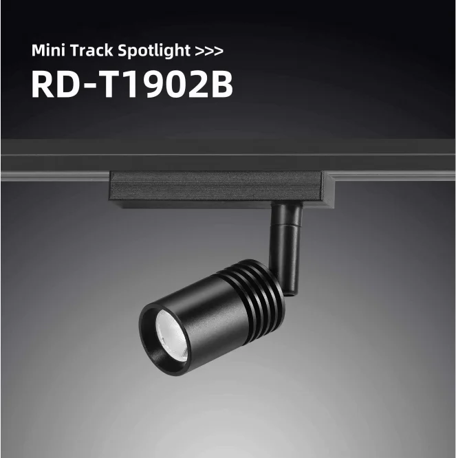 Black Silver Indoor Decor 1-Watt DC 12V Mini Track Spotlight in Magnetic Track Lighting System for Exhibitions.
