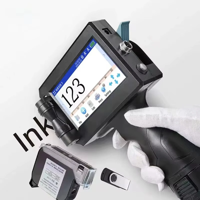 Портативный портативный струйный принтер штрих-код QR стеклянная бутылка истечения срока действия партии код печатная машина