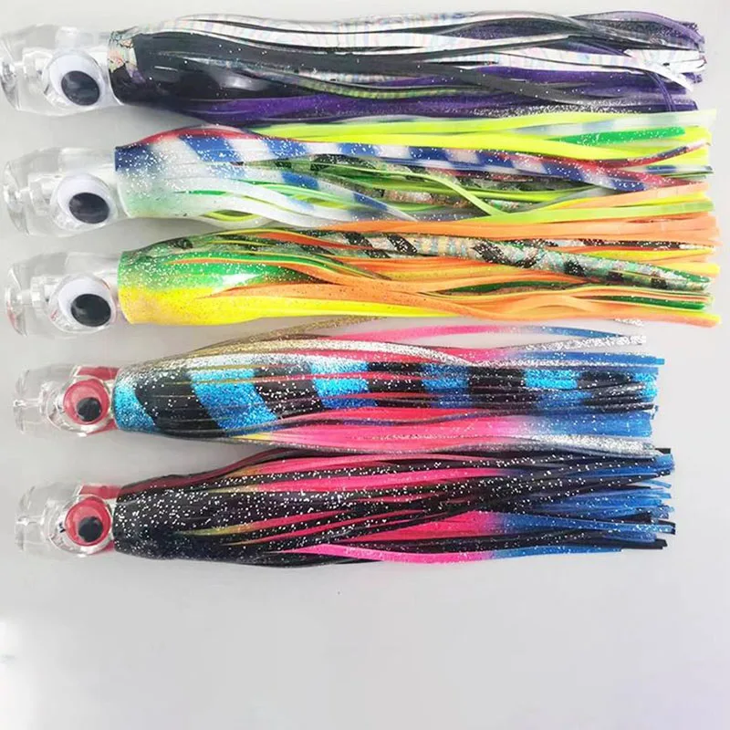 Tuna Marlin Fishing Lure Saltwater Resin Head Trolling Lures Big Game Fishing Lures