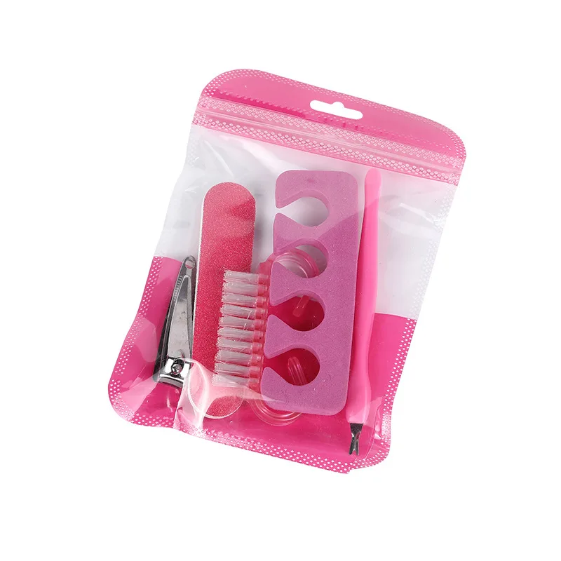 6 in 1 Disposable Pedicure Kit 5pcs Pedicure Set Rose Red