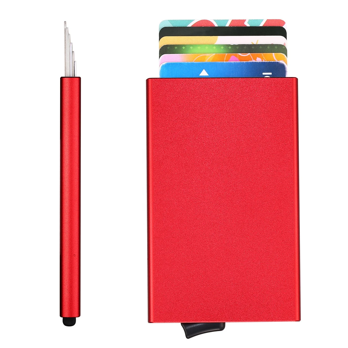 Wholesale Aluminum Metal RFID Blocking Card Holder AutomaticPop up Wallet For Men