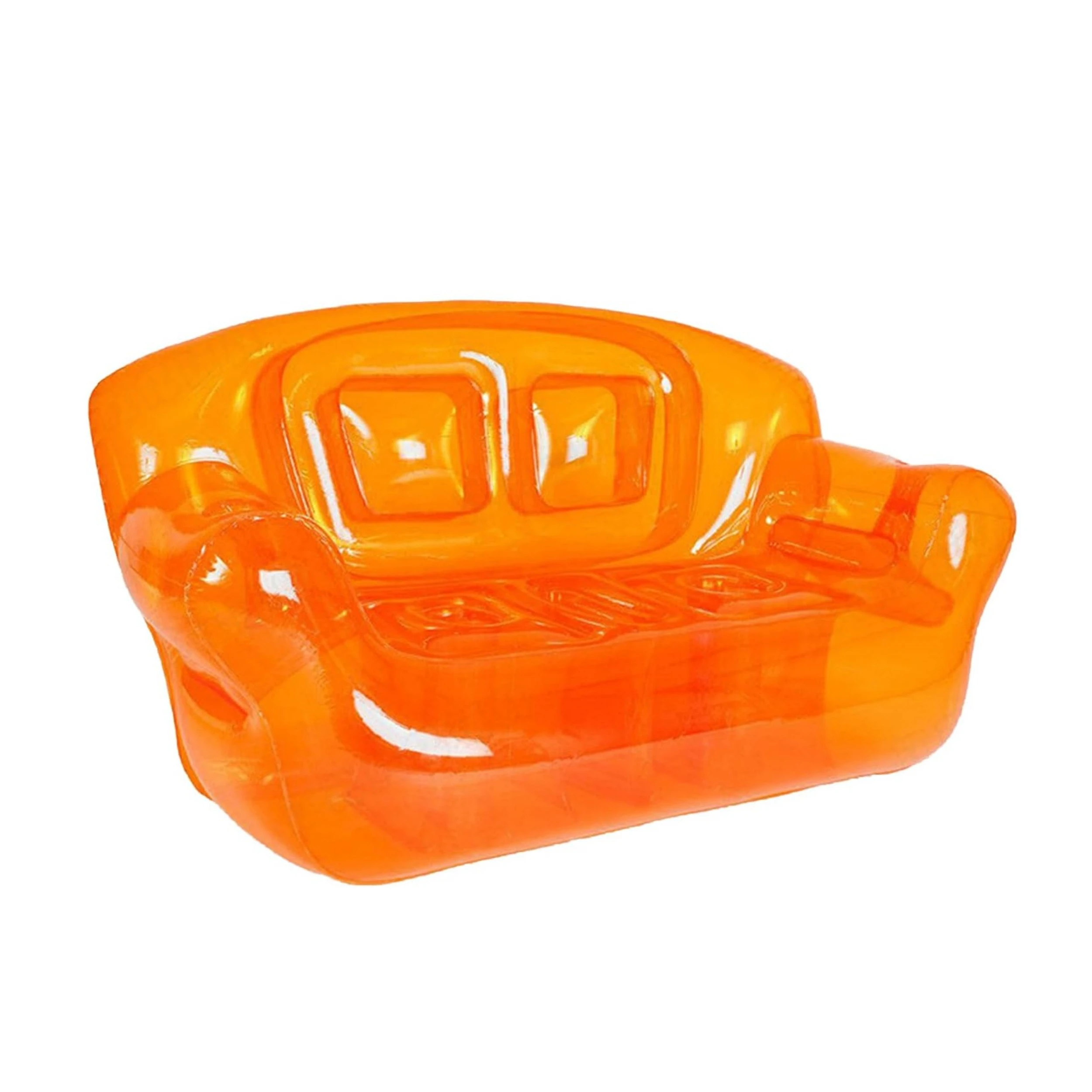 European Style Inflatable PVC Deck Chair Lounger Sofa for Indoor/Outdoor for Travel Camping Picnics Beaches