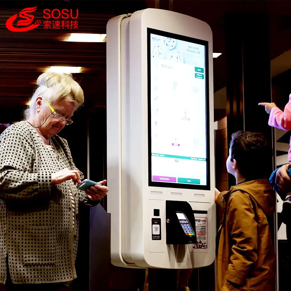 i3 4+128g 32Internet Floor stand hotel/hospital/airport self check in kiosk/cash machine kiosks bill payment kiosk touch
