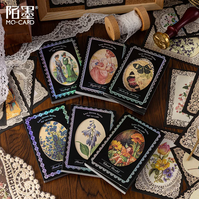 60pcs/pack Memo Pads Sticky Notes Lace Dreamlan Junk Journal Paper diary Scrapbooking Stickers Office School stationery Notepad