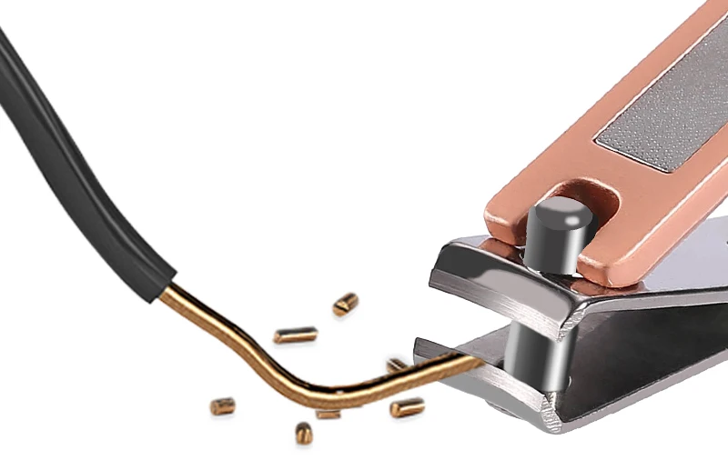 Fashion Rose Gold Manicure Set Professional Easy Used Anti Splash Sharp Jaw Nail Clippers Set