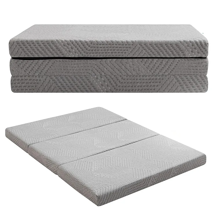 Настраиваемый портативный трехстворчатый гелевый матрас с эффектом памяти удобная раскладная кровать моющимся покрытием