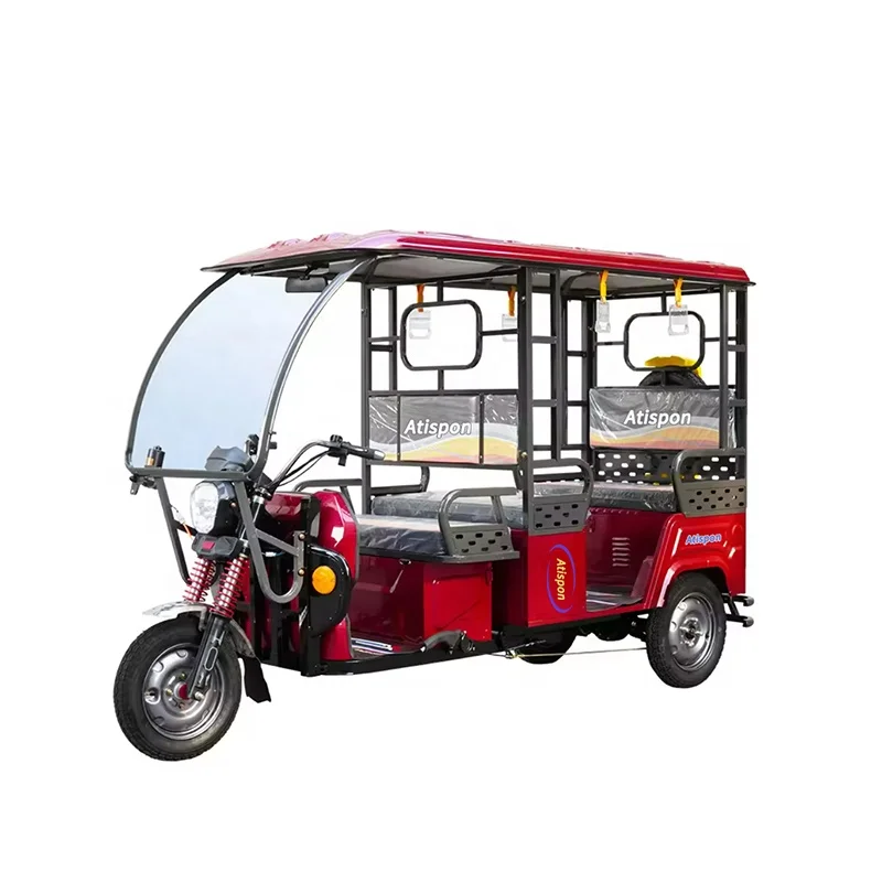 Cheap 6 Passengers Bajaj Auto Taxi Open Body Type Passenger Electric Auto Rickshaw Taxi Tuktuk