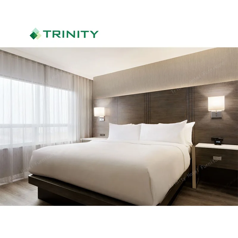 Высокое качество Роскошный Коммерческая Hilton двуспальная кровать для гостинных гостеприимства стальная мебель