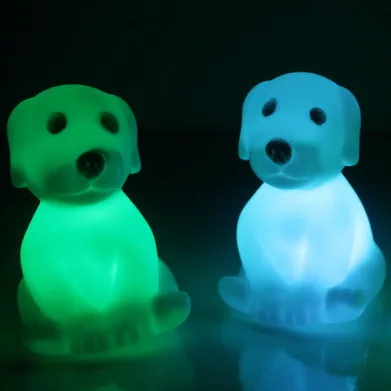High Quality New Trend Pug Colorful Night Lights Colorful Automatic Conversion LED Light Led up Toys Wholesale for Kids