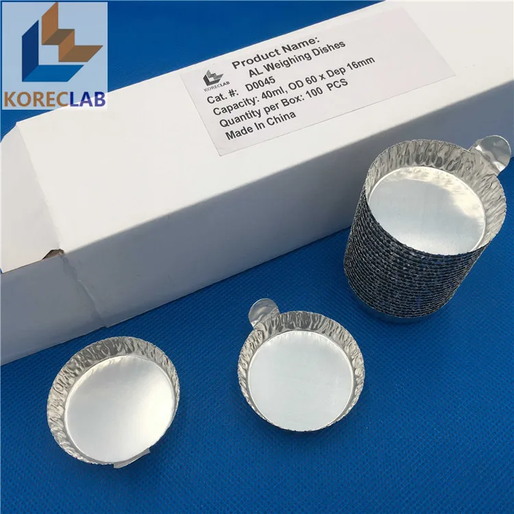 40 мл лабораторная поставка среднего размера алюминиевая весовая лодка тарелка