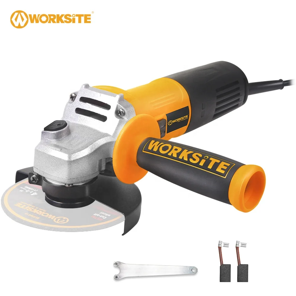 WORKSITE AG590 Electric Angle Grinders 125mm 900W Grinding Disc Metal Concrete Cutting 9inch Handheld Corded Angle Grinder