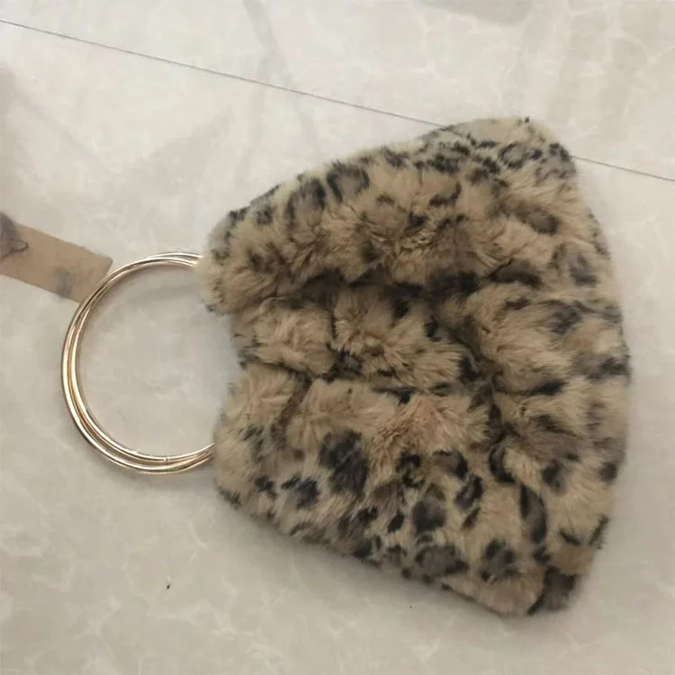 Высокое качество оптовая продажа однотонные сумки меховые пользовательские ручная сумка