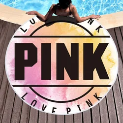 Dropship fast dry 2021 swimming sports special round beach towel with tassels fringe