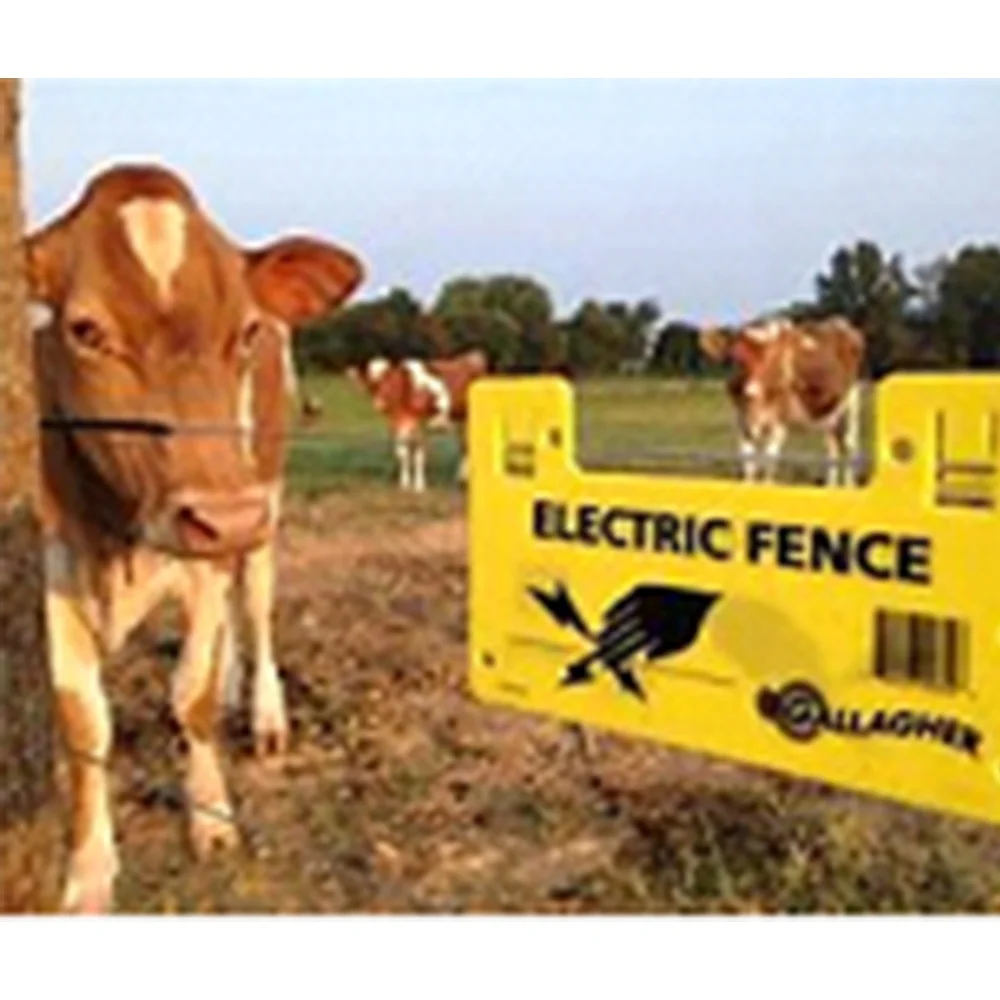 Custom Logo Waterproof Electric Fence Warning Sign With Pre-Drilled Holes