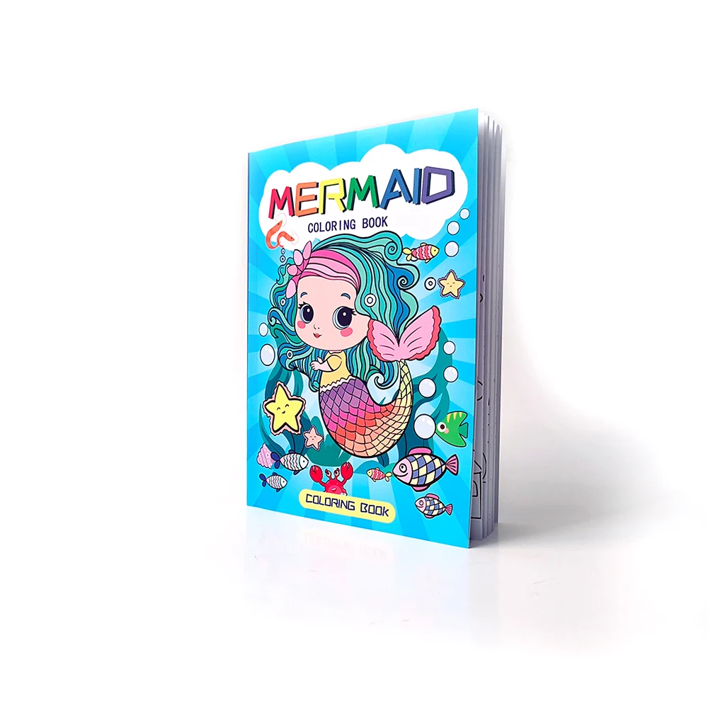 New Product Coloring Book For Children Baby Fun Mermaid Graffiti Education Toys Custom Drawing Book Printing