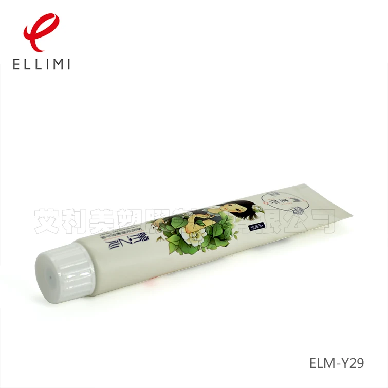 28mm Slanted Top Ribbed Cap Tube Soft Squeeze Packaging for Toothpaste Creams Lotions and Gel Containers