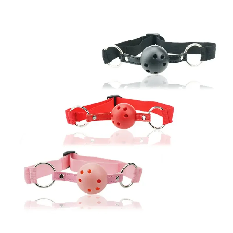 SM Bondage Tube Fetish Mouth Restraints Couples Restraint BDSM Fetish Ball Necklace