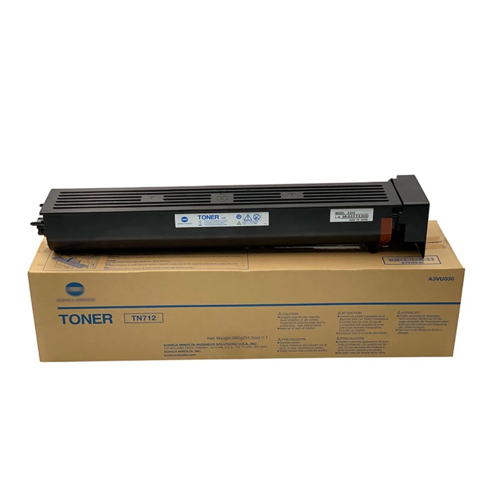 TN-712 картридж с тонером TN712 оригинальный 980g A3VU030 для Konica Minolta Bizhub C654/654e/754/754e Full Minota CN GUA;