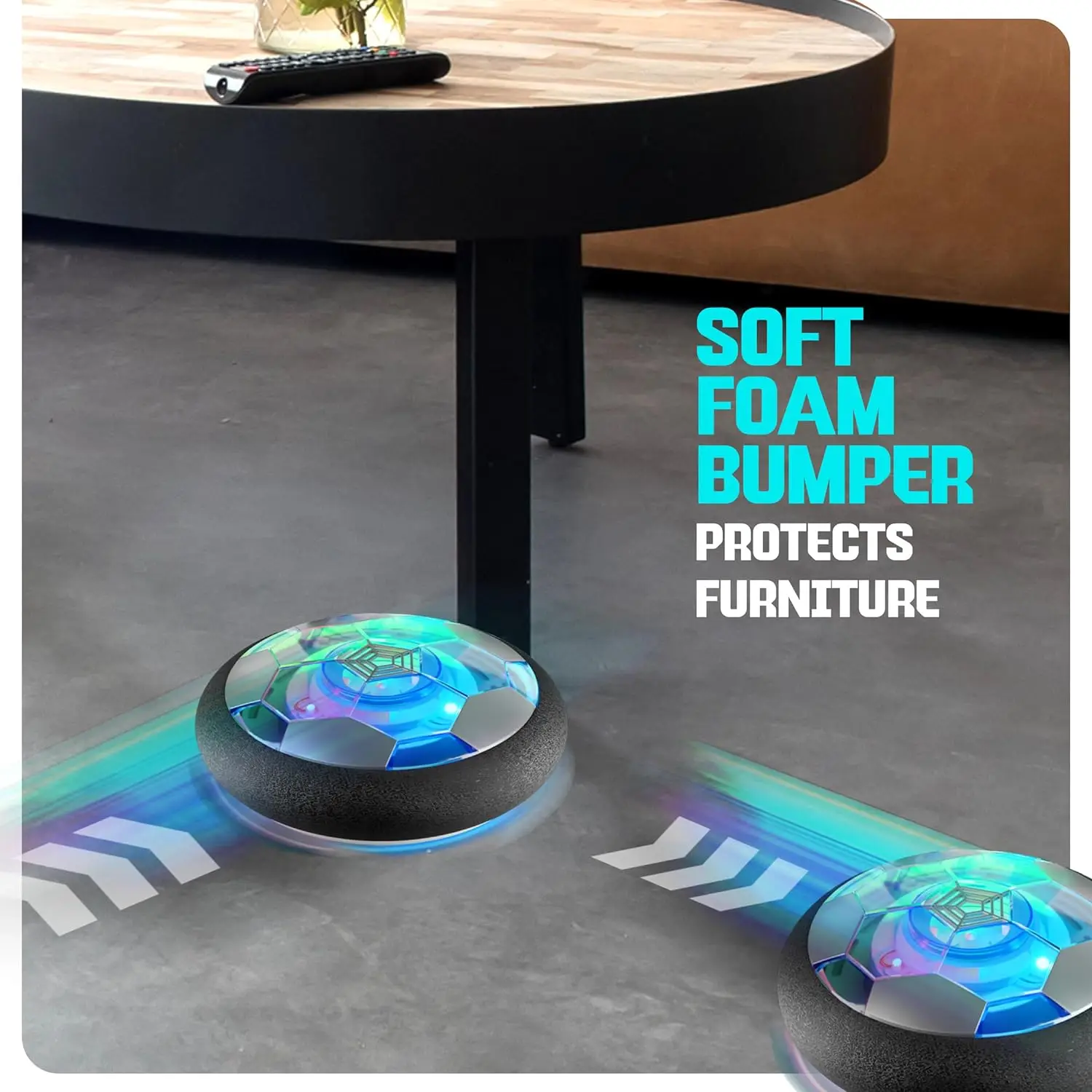 Indoor Kids Toys Hover Soccer Ball Battery Operated Football With LED Light