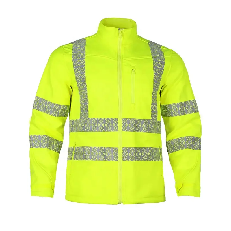Factory Supply OEM Certified Hi Vis Breathable Wind And Waterproof Stretch Softshell Jacket