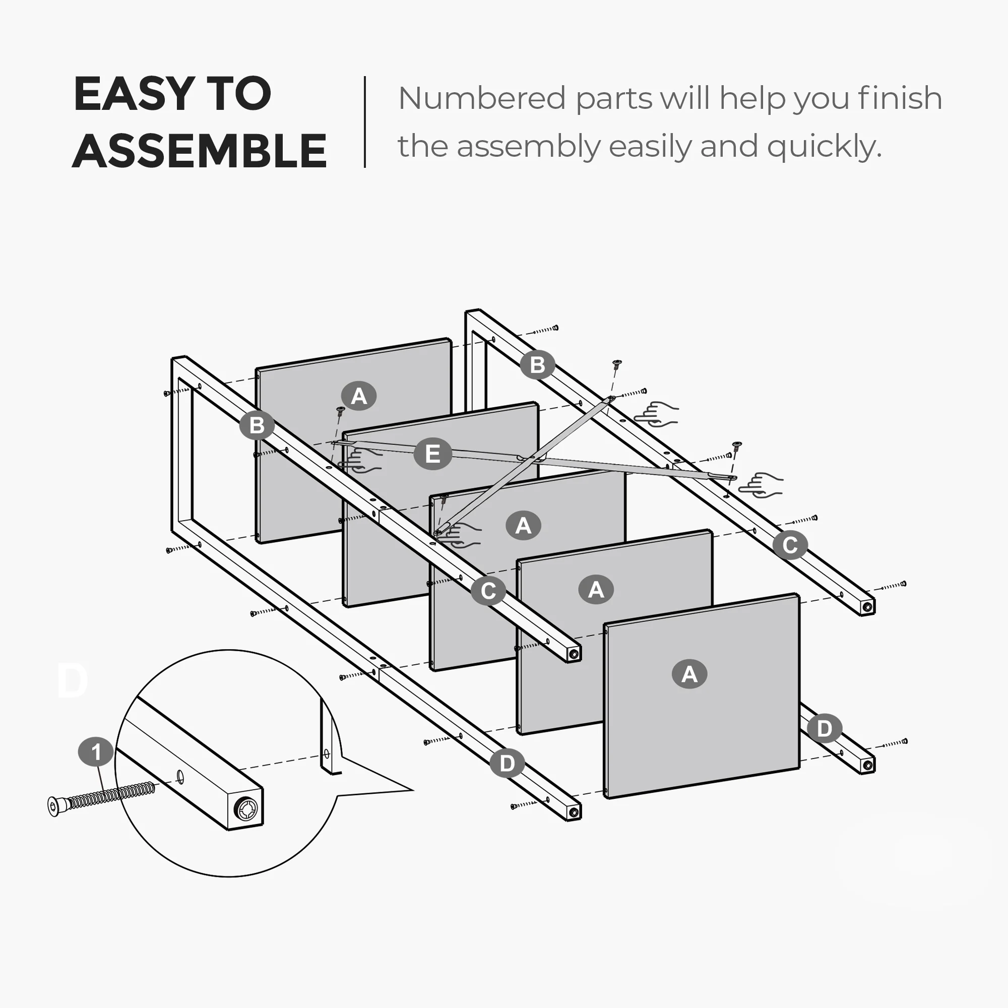 VASAGLE Custom 5 tiers metal frame Organizer Shelving Unit wood bookcase Free Standing ladder storage bookshelf