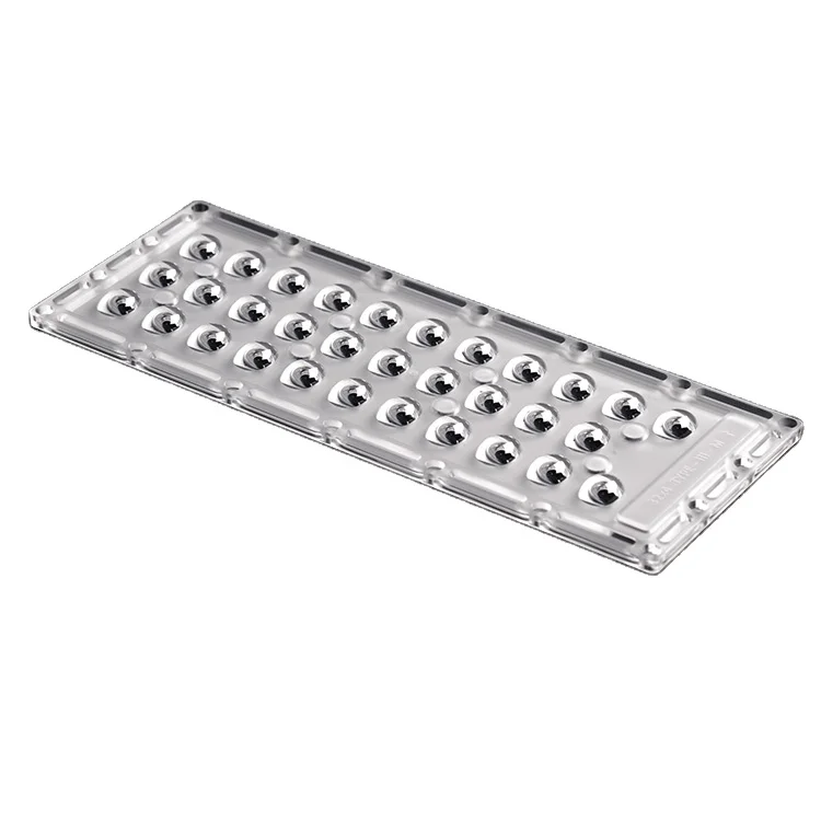 32*4 led PC street light lens Type-II beam angle for outdoor road lighting