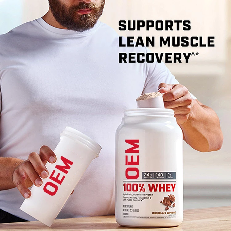 Oem Production and Custom Logo Muscle Protein Supplement Nutritional Protein High Content Immunity Whey Protein Powder