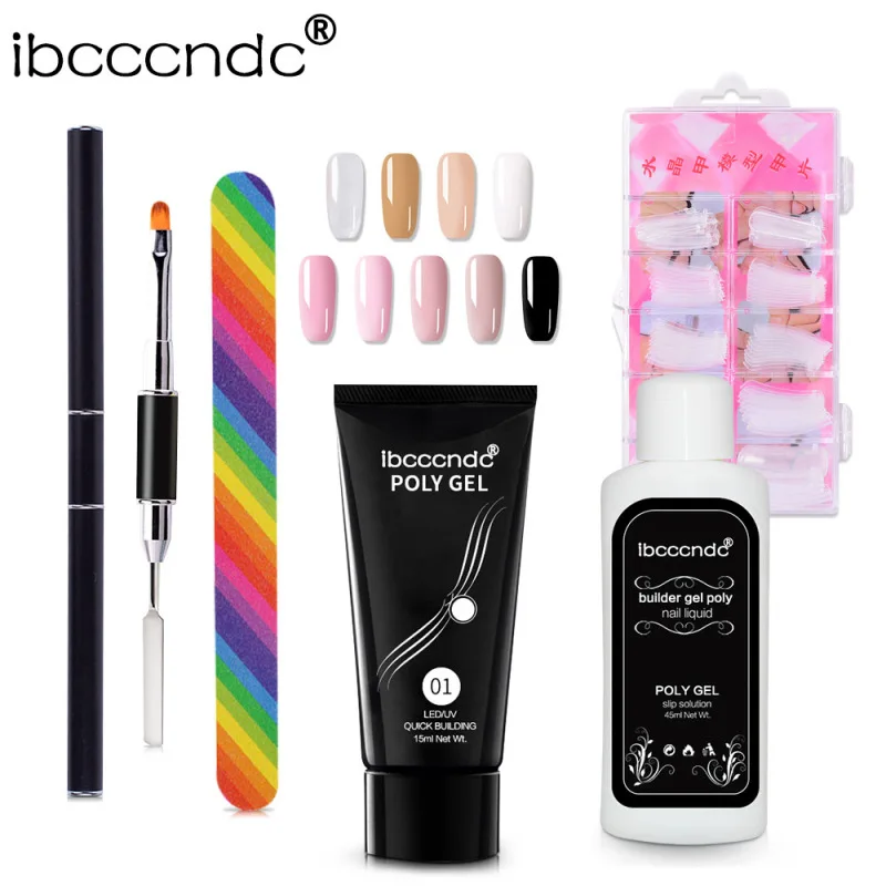 
Wholesale 30ml Jelly Clear Poly Gel Cover Pink Color Soak Off Led Beauty Choices Colored Uv Gel Nail Polish 