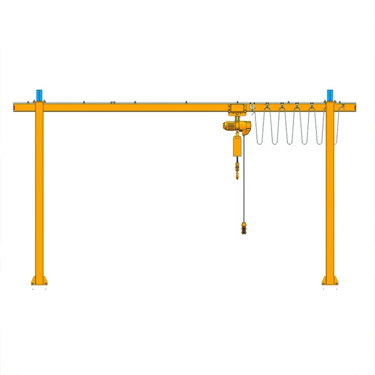 3ton 5ton Single Grider Monorail Mobile Overhead Bridge Crane For Construction Building