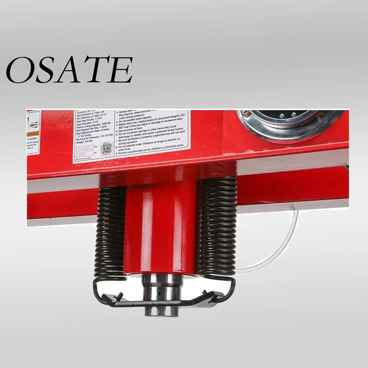 OSATE  CE Certification 50-Ton Pneumatic Shop Press with Gauge and Winch for Garage Equipment
