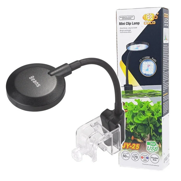 Fish Tank Adjustable Clamp Clip Lamp White&Blue Color 20000K Led Aquarium Led Light