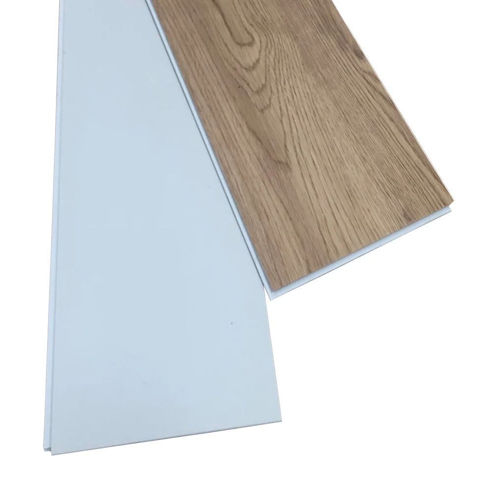 Termite proof humid resistant pvc core wooden SPC click flooring with IXPE foam