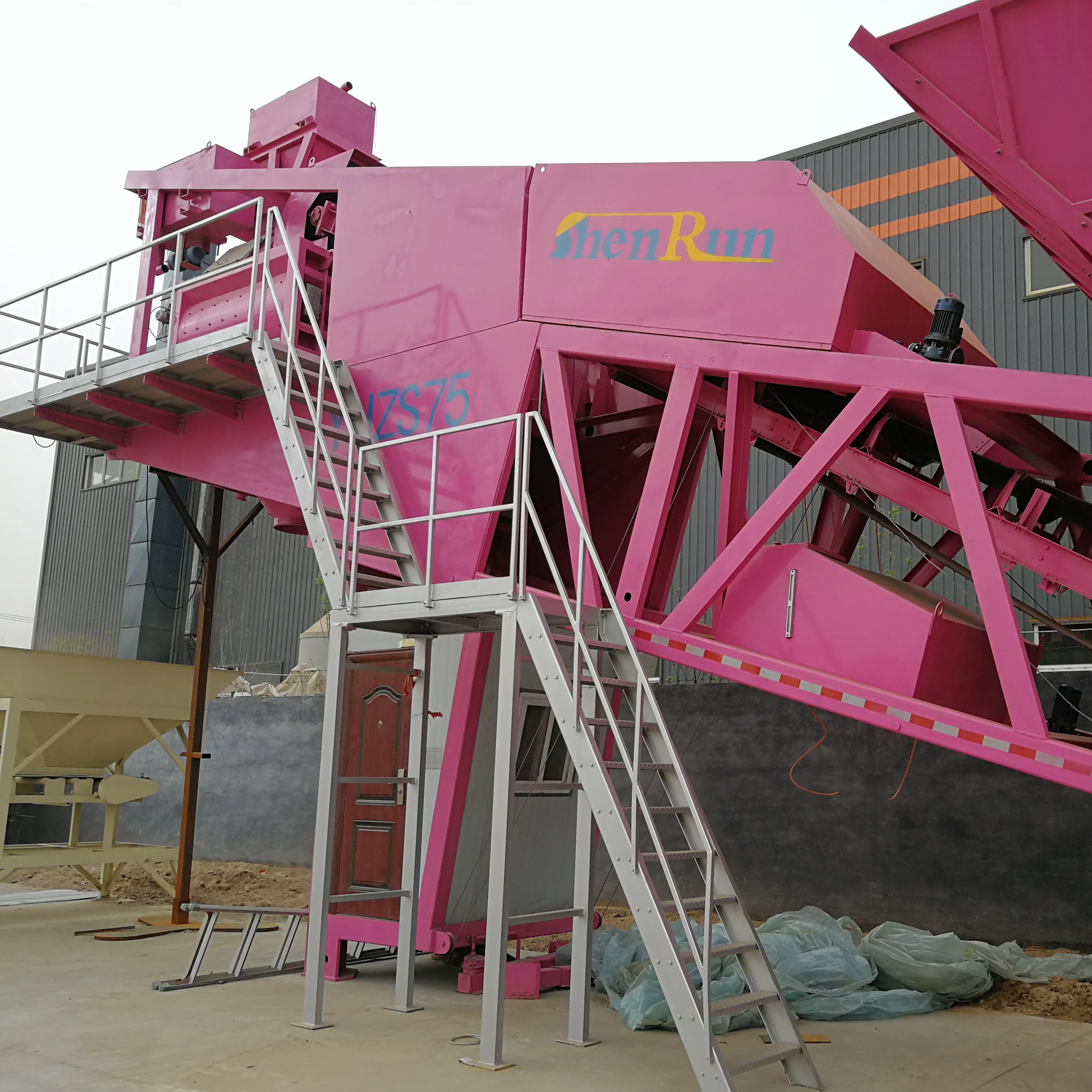 60m3/h mobile concrete batching plant parts