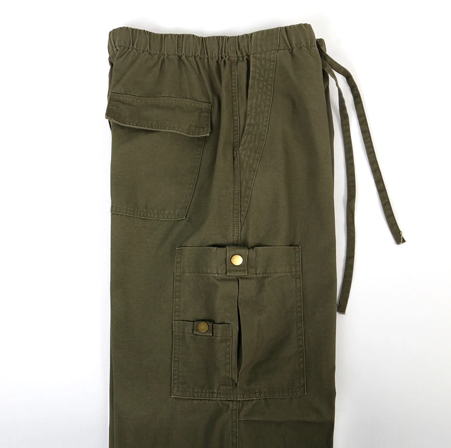 Wholesale Mens Casual Straight Pants Streetwear Loose Fit Pockets Hip Hop 6 Pocket Custom Cargo pants