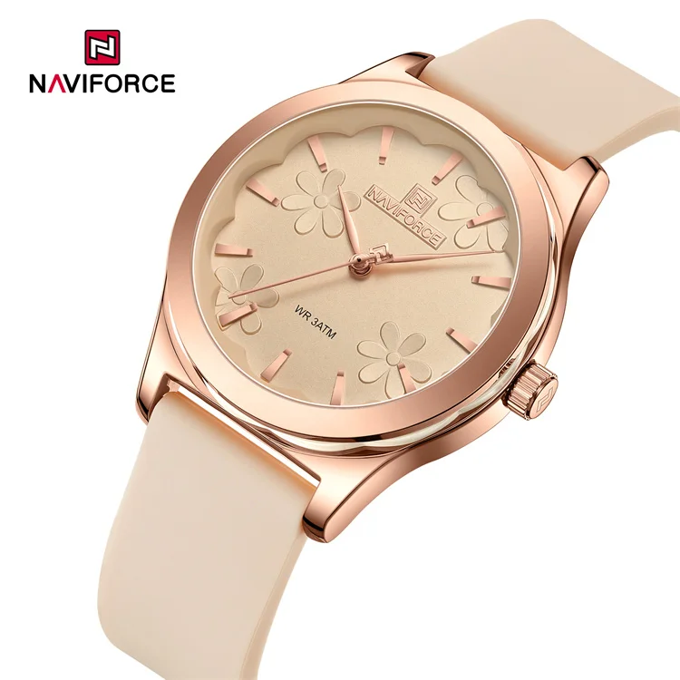 NAVIFORCE 5051 RGBGBG New Ladies Fashion Elegant Wristwatch Quartz 30m waterproof Japan movement watches for women
