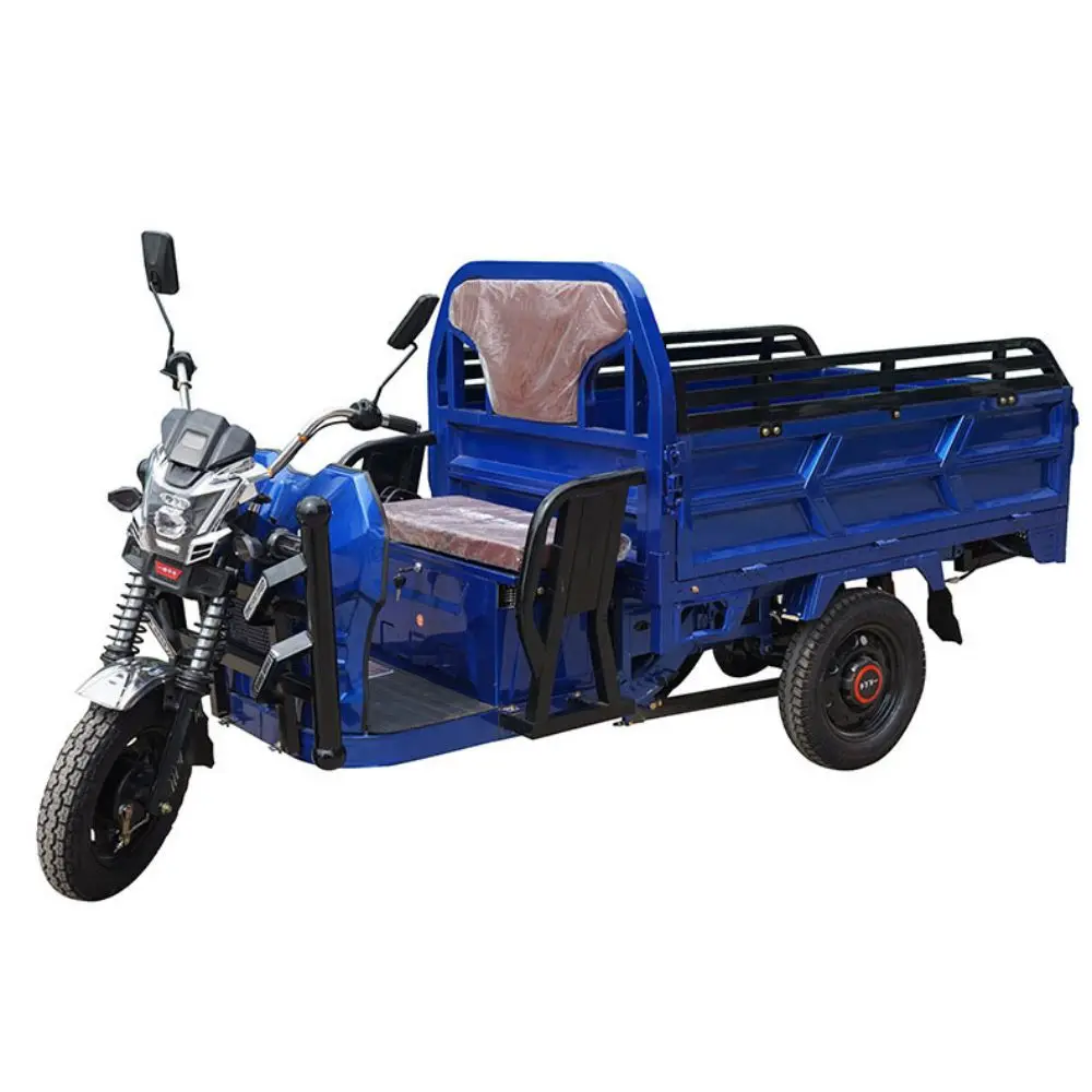 Fast delivery Heavy duty three wheel cargo tricycle for sale steel body 3 wheel electric motorcycle car for the farm, warehouse