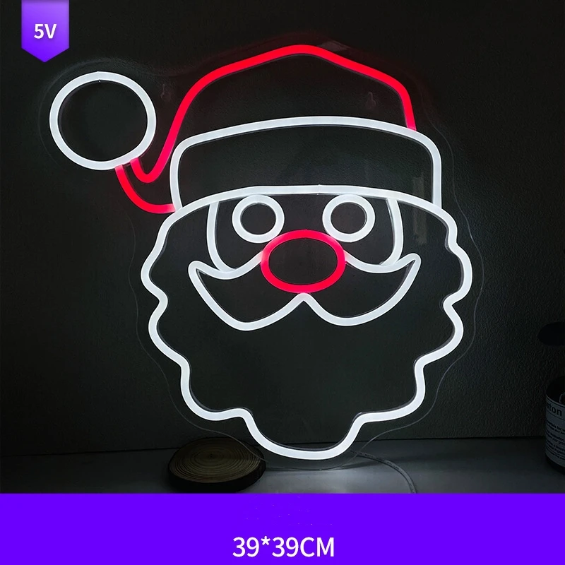 Christmas decoration supplies gifts Christmas tree socks Merry Christmas neon sign for X mas ornament