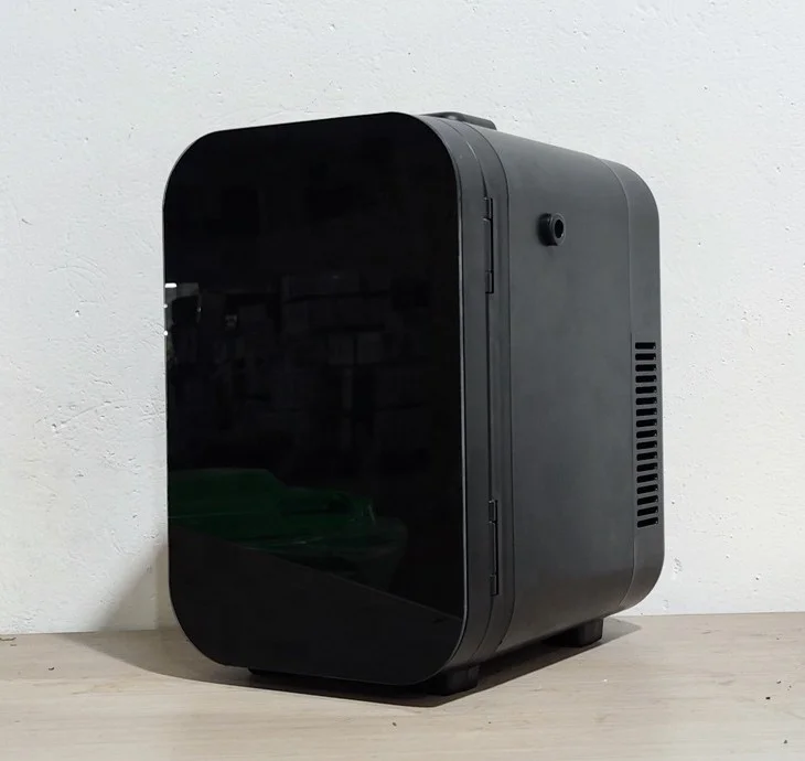 10L mini coffee machine mate milk fridge with tube hole at top for milk tube beside coffee machine