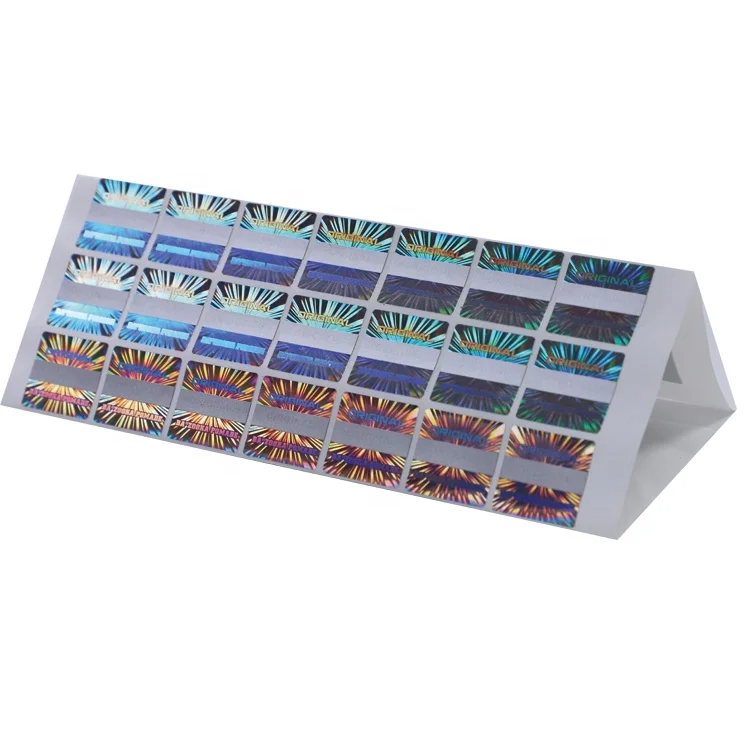 Custom 3D Security Hologram Label Laser Label With Silver Coating Silver Holographic Label 3D Authenticity Hologram Sticker