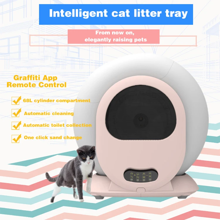 Automatic Cat Litter Box Large App-Intelligent Toilet Cleaning Cat Litter Box Transfer Collection Bin