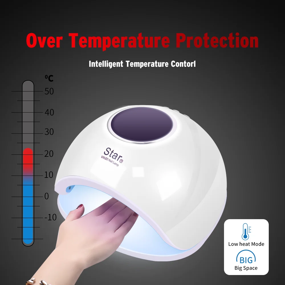 Wholesale gel polish curing lamp OEM nail dryer 72W uv nail lamp