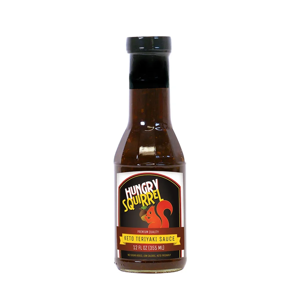 
Hungry Squirrel Keto Teriyaki Sauce Paleo High Quality All Natural Ingredients and Sweetened with Allulose Plant Based Hoisin 
