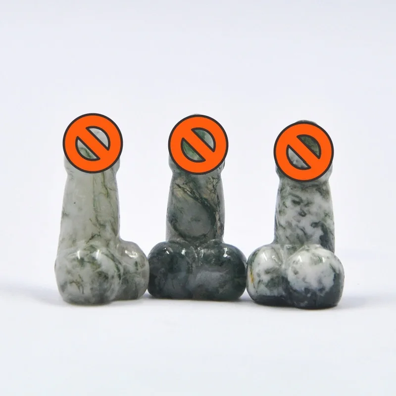 Wholesale Natural Mini Dildo Healing Various Stones Wand Crafts Hand-carved Rose Quartz Crystal Penis For Pendant